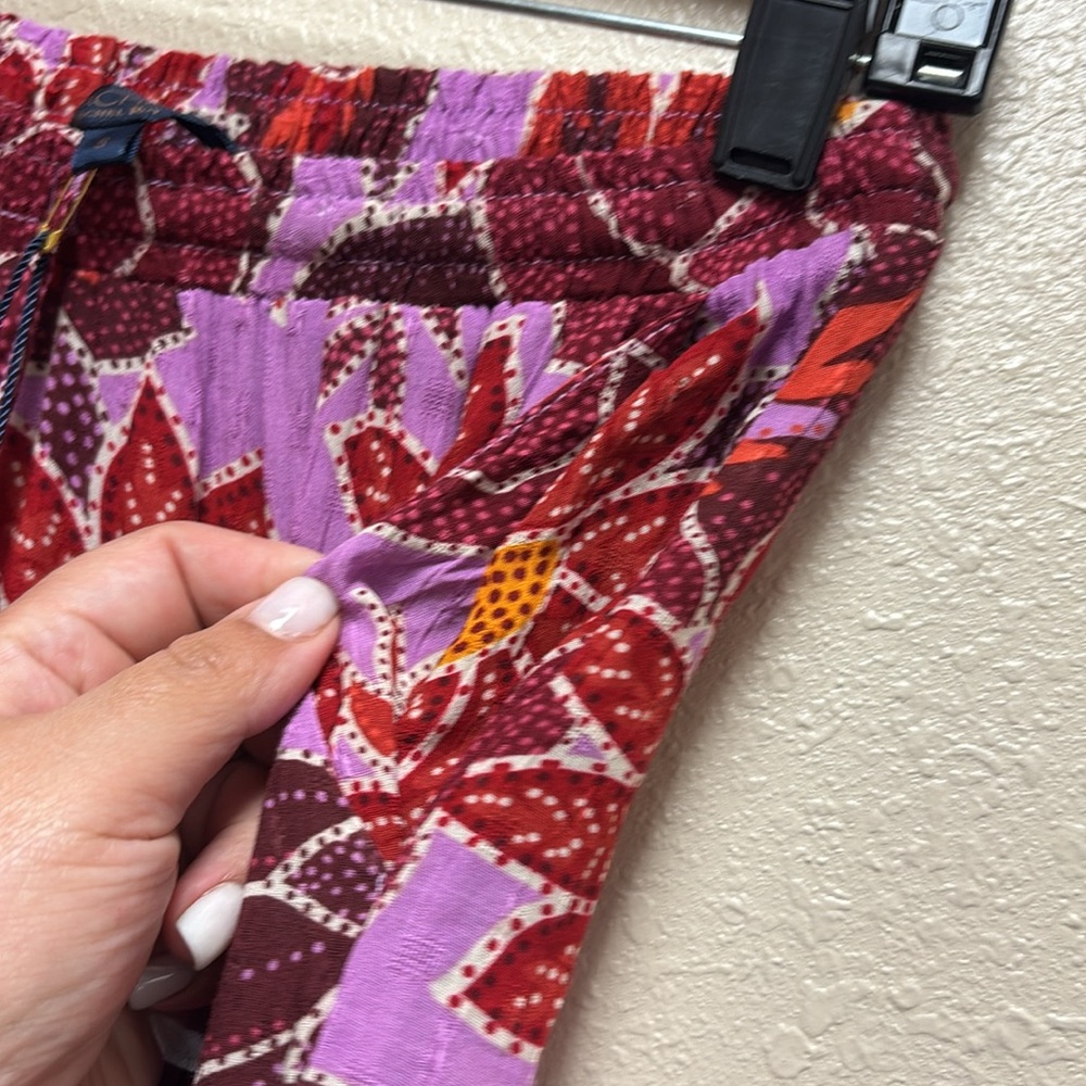Rachel Roy NWT Floral Wide-Leg Pants in Purple and Red Woman’s Size S - Picture 4 of 6